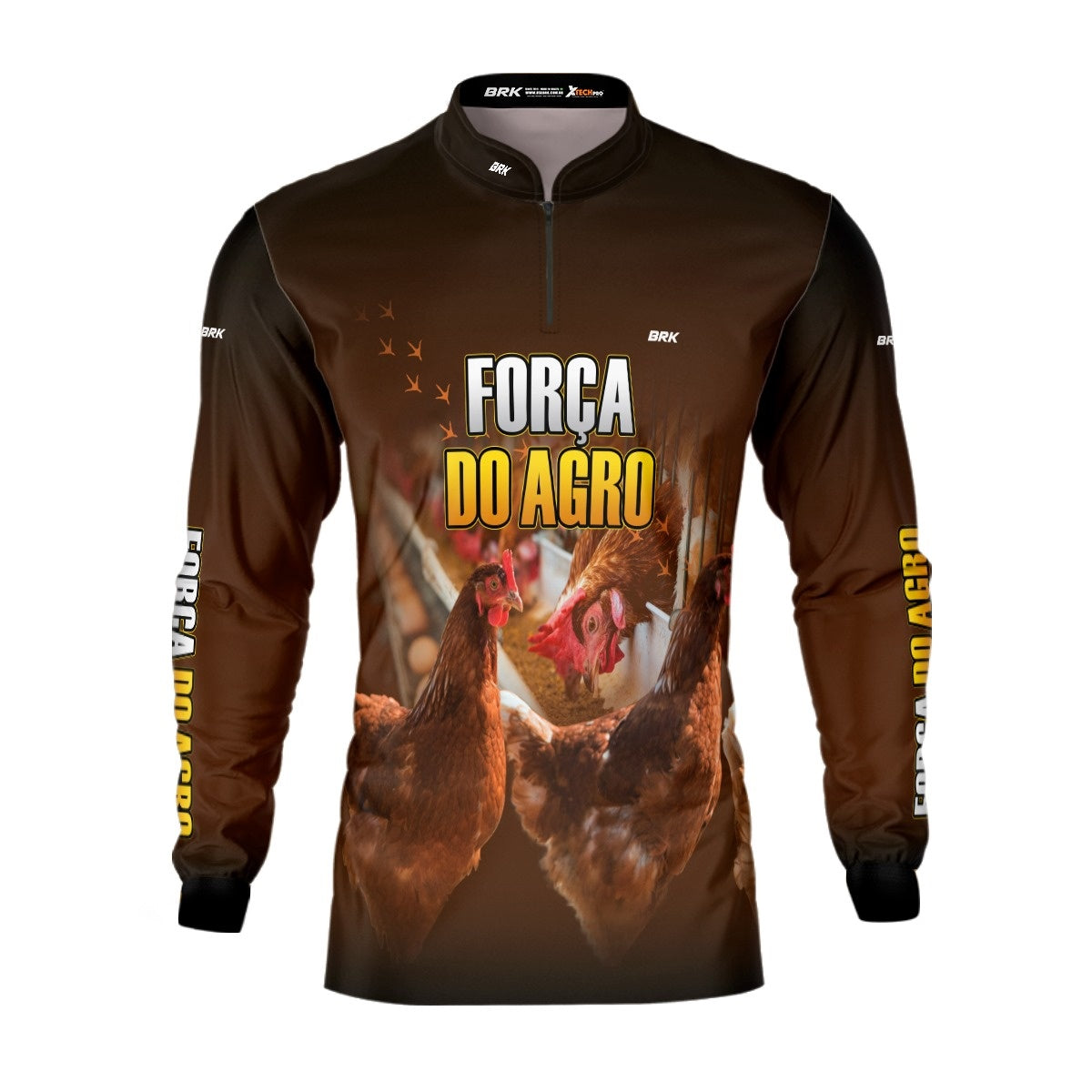 Camisa Agro Brk A Força do Agro Produtor de Frango com UV50+ - Brk Agro