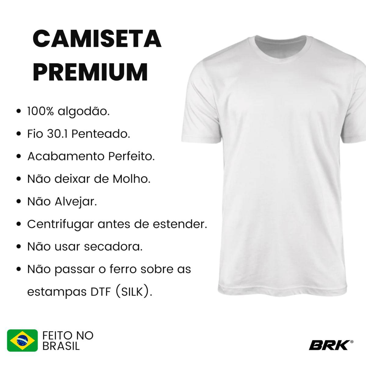 Camiseta Agro Brk Básica Lisa com Algodão Premium - Brk Agro