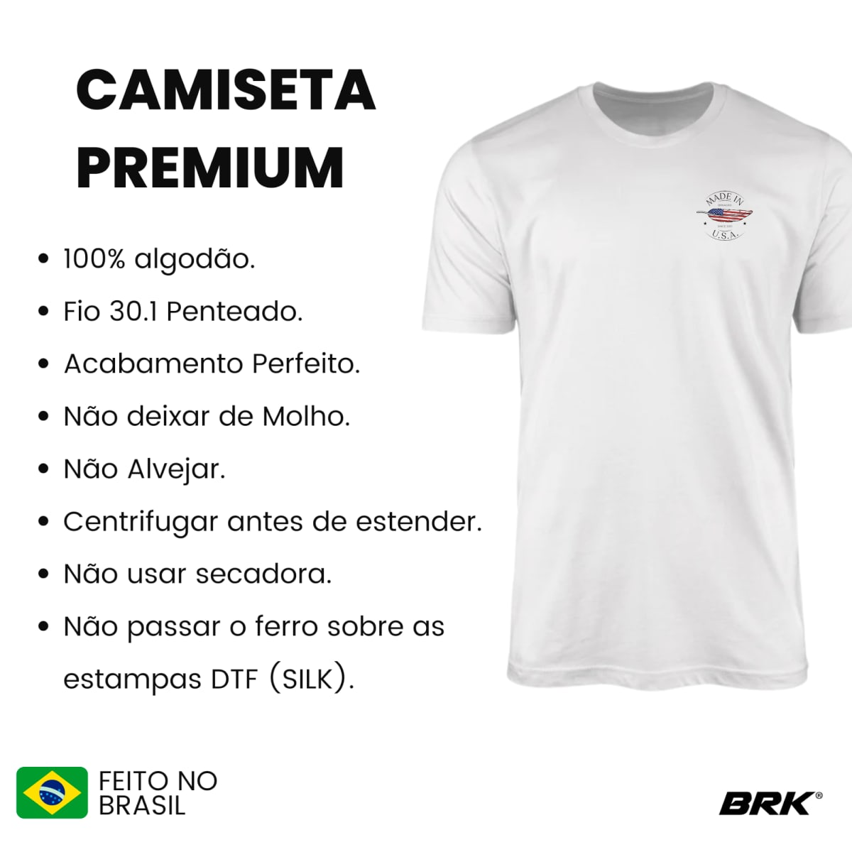 Camiseta Agro Brk Made In Usa Algodão Premium - Brk Agro