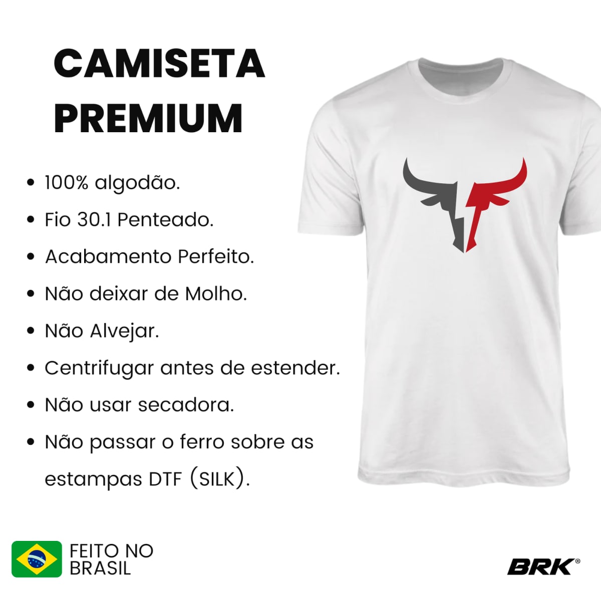 Camiseta Agro Brk Touro Algodão Premium - Brk Agro