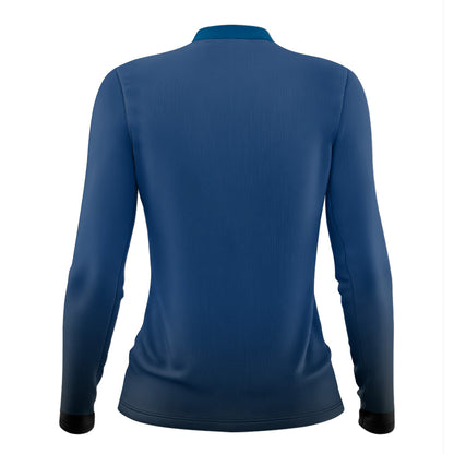 Camisa Térmica Feminina Brk Basic Azul com Proteção Solar UV50+ - Brk Agro