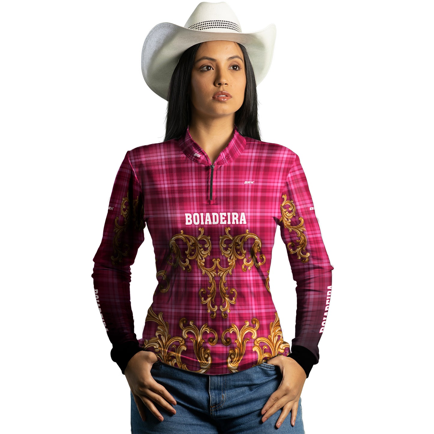 Camisa Agro Feminina Brk Boiadeira com Proteção Solar UV50+ - Brk Agro