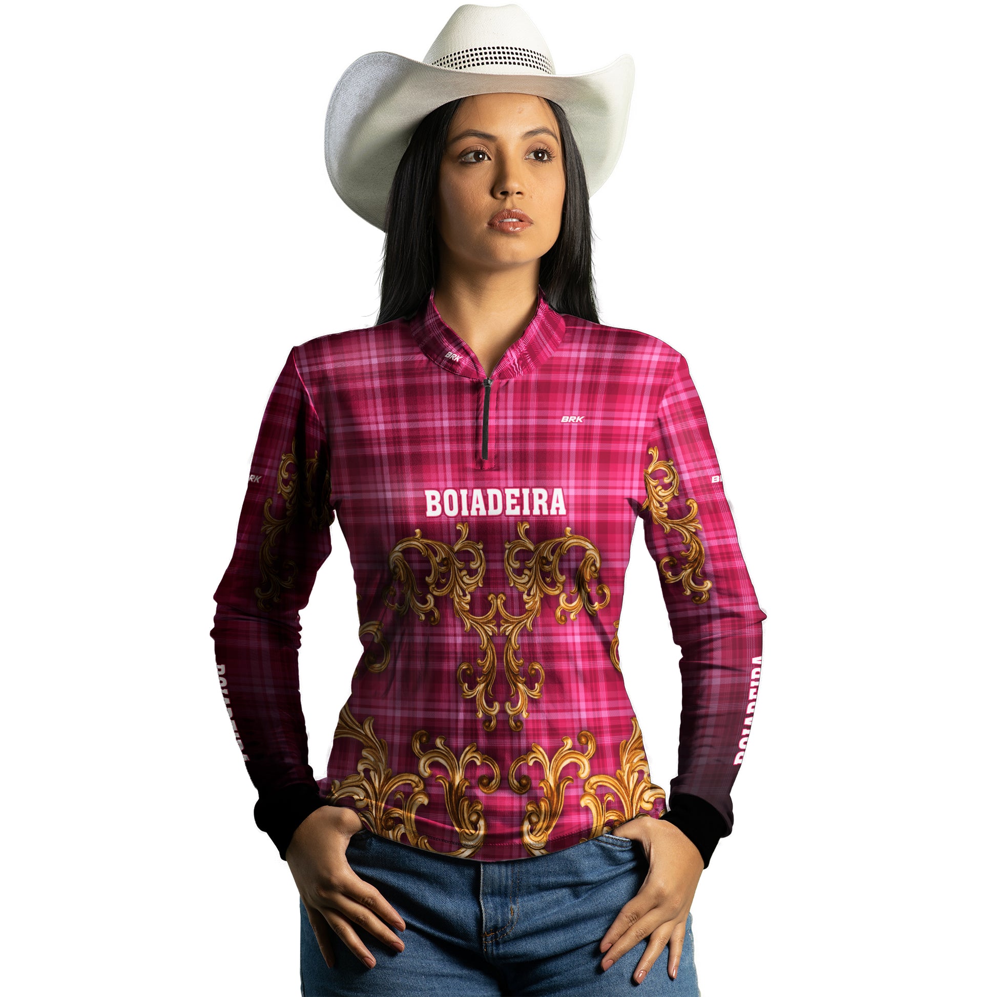 Camisa Agro Feminina Brk Boiadeira com Proteção Solar UV50+ - Brk Agro