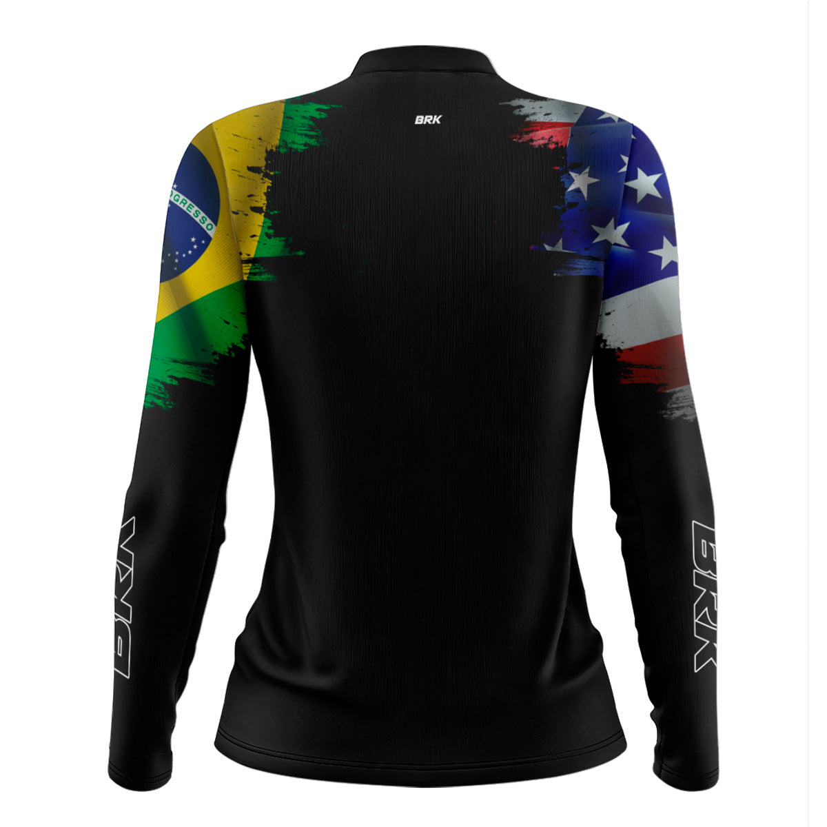 Camisa Feminina Agro  Brk Bandeira Brasil Estados Unidos com UV50+ - Brk Agro