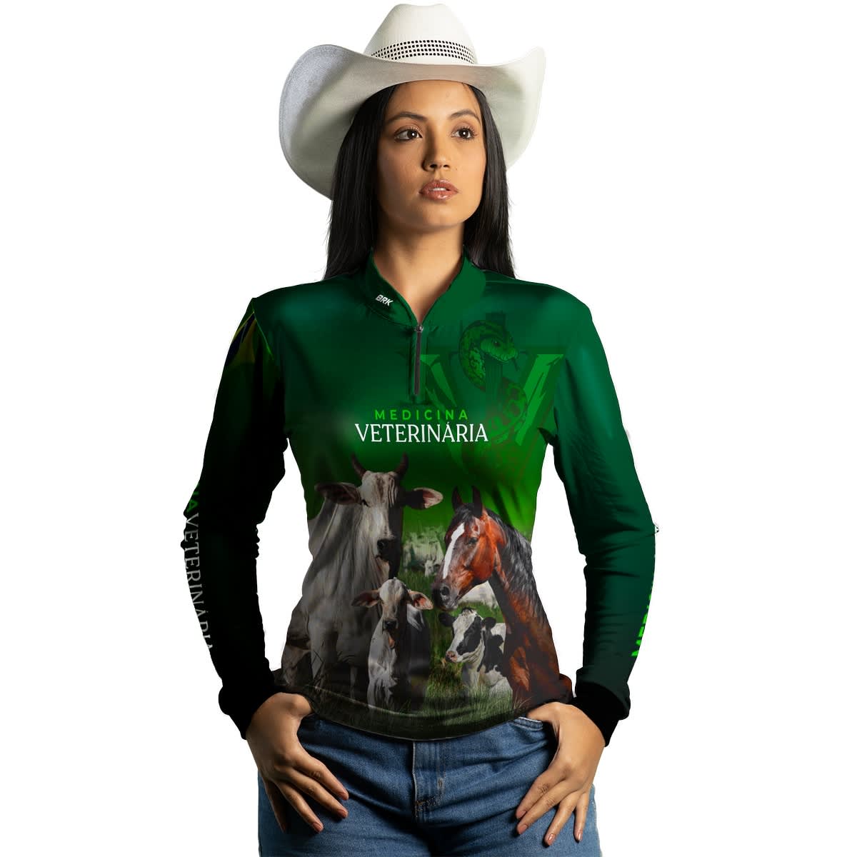 Camisa Agro Brk Medicina Veterinaria com UV50+ - BRK AGRO