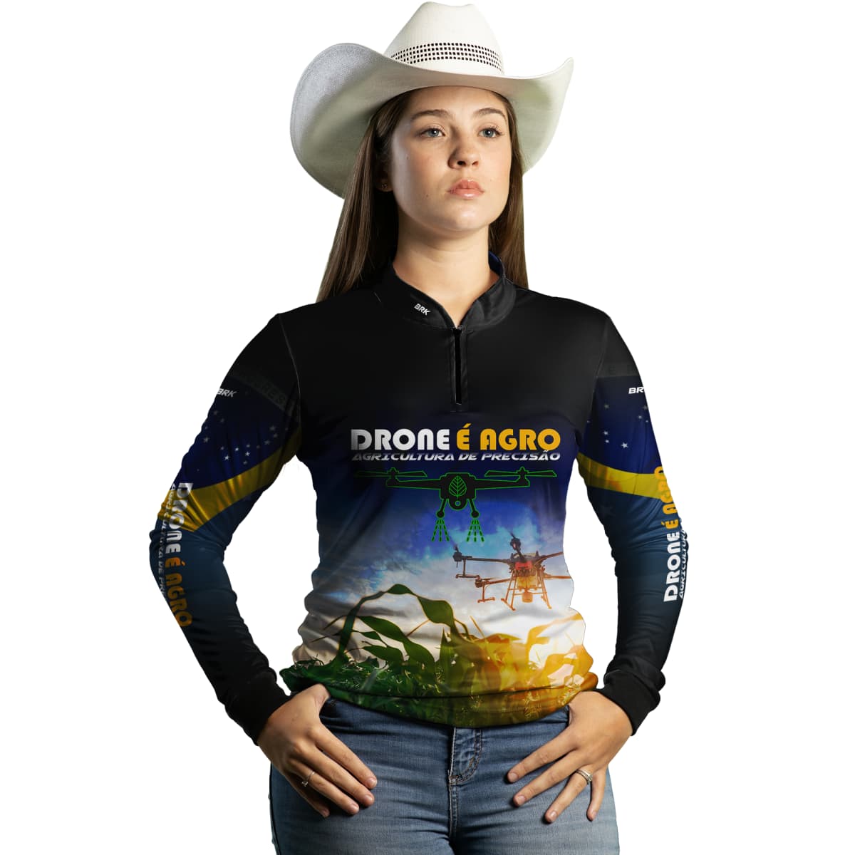 Camisa Agro Brk Drone é Agro com Proteção Solar UV50+ - Brk Agro