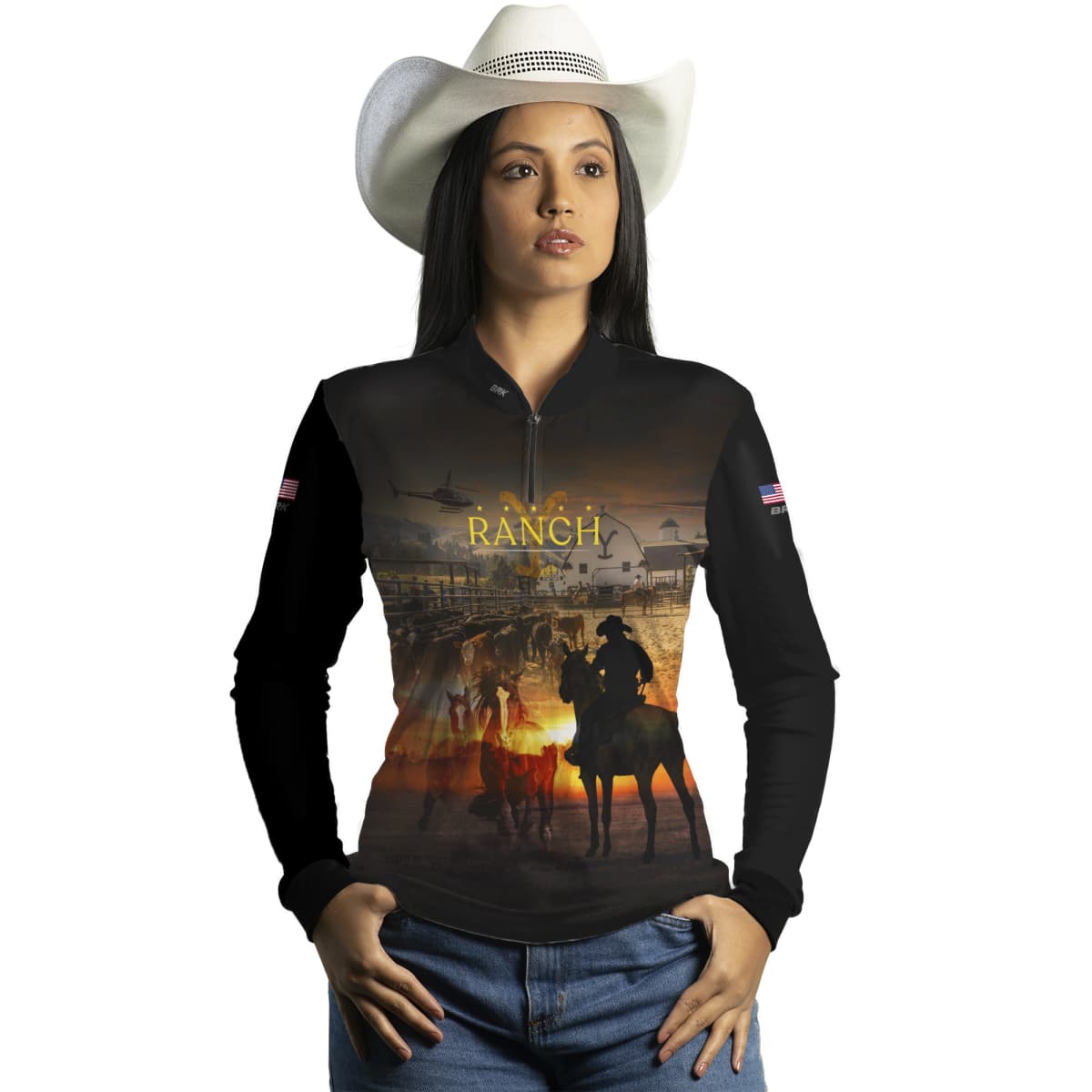 Camisa Agro Brk Ranch Yellowstone com Proteção Solar UV50+ - BRK AGRO