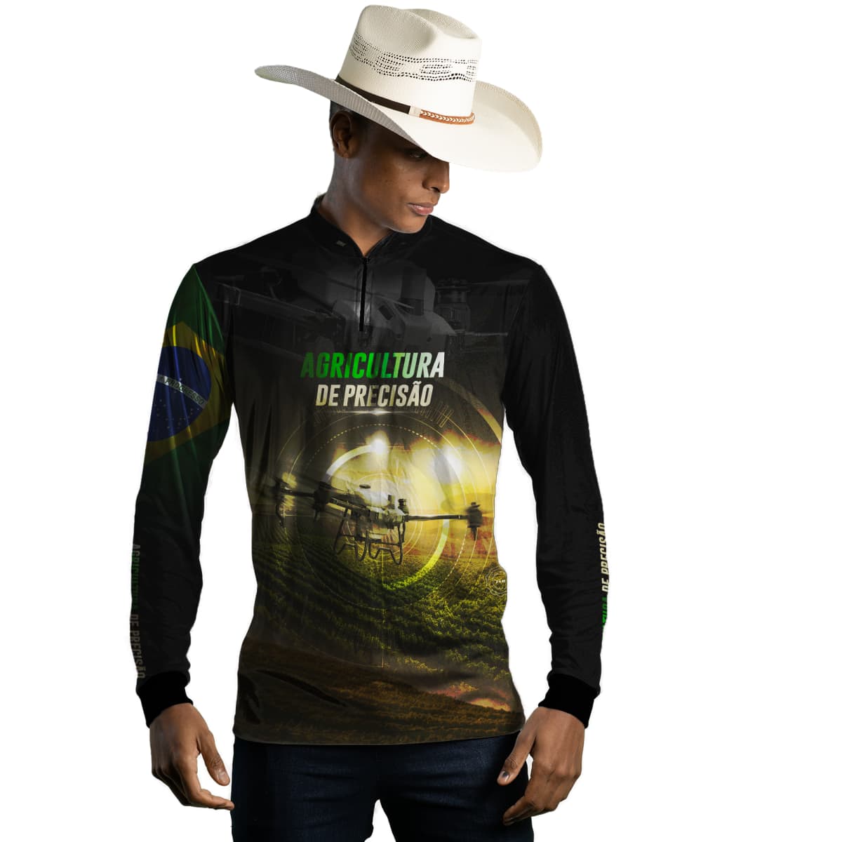 Camisa Agro Brk Drone Agricultura de Precisão com Proteção Solar UV50+ - Brk Agro