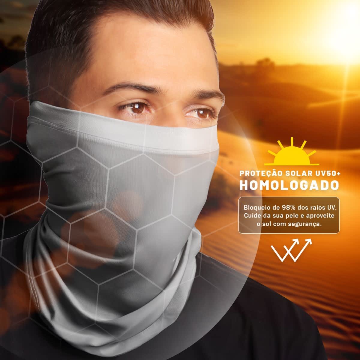 Bandana Tubeneck Agro Brk Preto Liso com Proteção Solar UV50+ - Brk Agro
