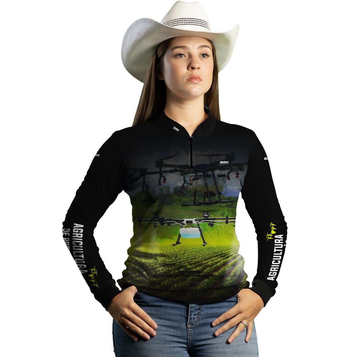 Camisa Agro Brk Drone é Agricultura de Precisão com Proteção Solar UV50+ - Brk Agro