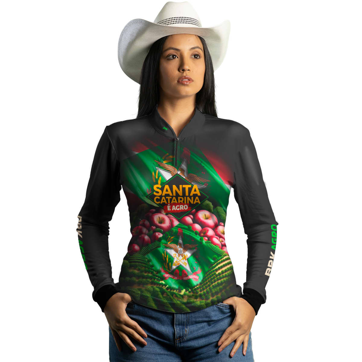 Camisa Agro Brk Santa Catarina Maçãs com Proteção Solar UV50+ - BRK AGRO