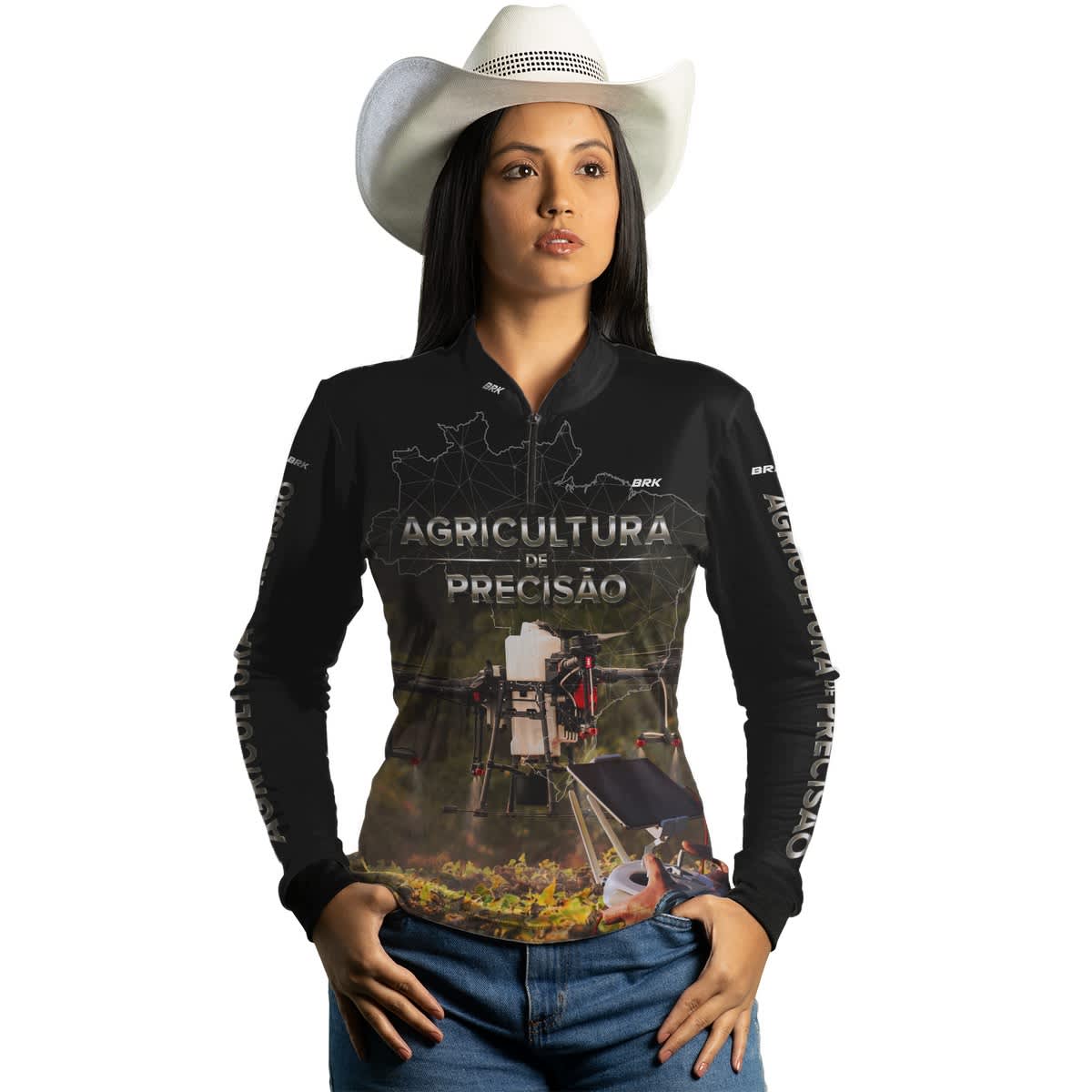 Camisa Agro Brk Drone é Agro Agricultura de Precisão 02 com Proteção Solar UV50+ - Brk Agro