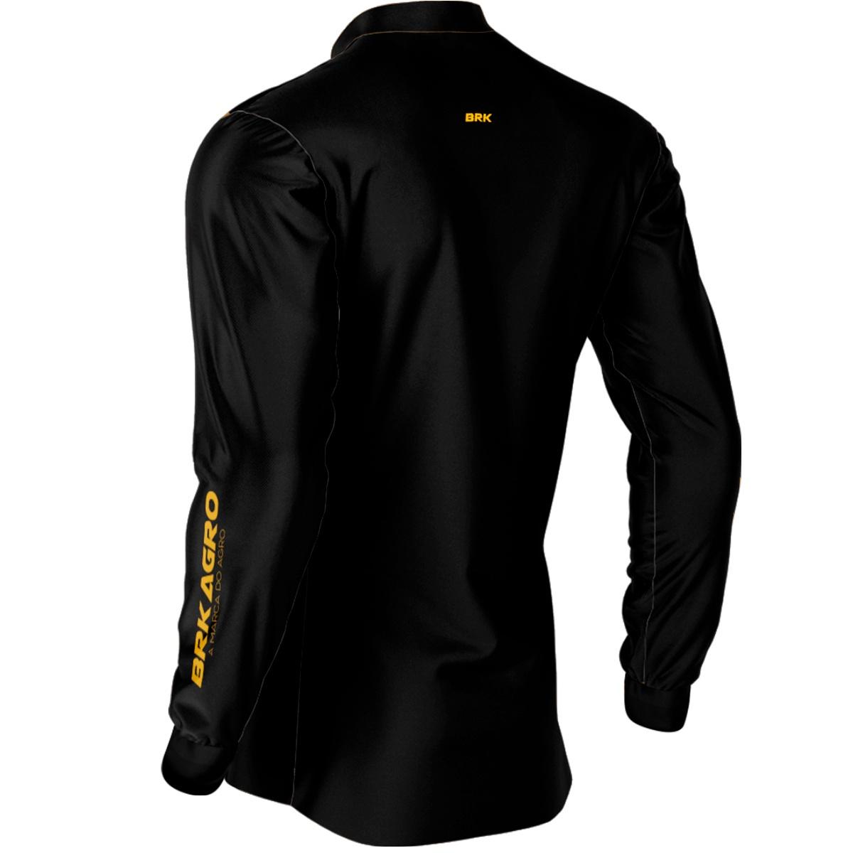 Camisa Agro Brk Clean Preta com Proteção Solar UV50+ Envio Imediato - Brk Agro