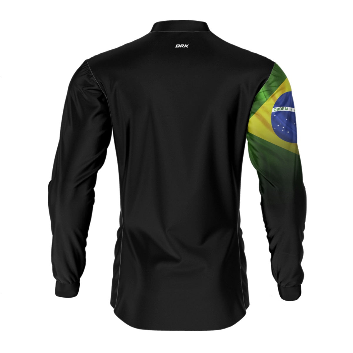 Camisa Agro Brk Preta Bandeira do Brasil com Proteção Solar UV50+ - Brk Agro