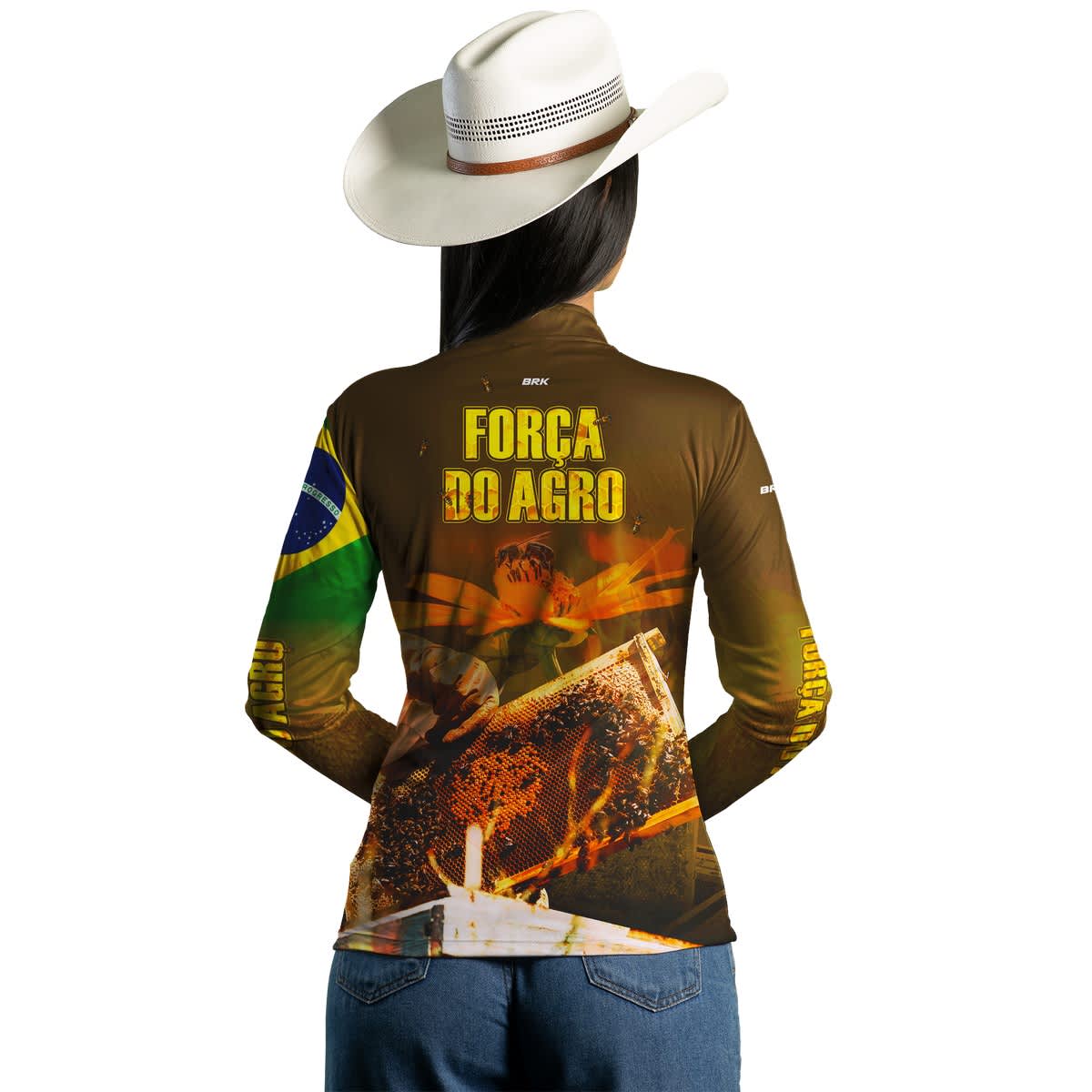 Camisa Feminina Agro Brk Apicultor com Proteção Solar UV50+ - Brk Agro