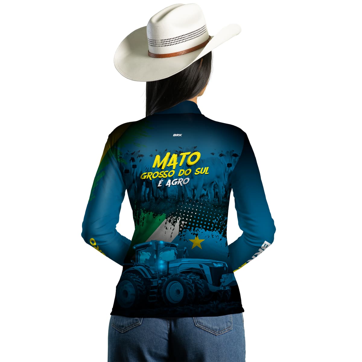 Camisa Agro Brk Agro é Mato Grosso do Sul com Proteção Solar UV50+ - Brk Agro
