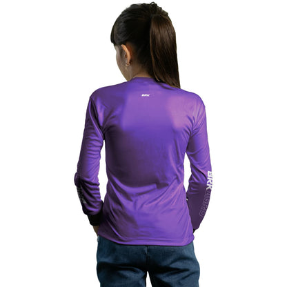 Camisa Feminina Agro Brk Roxa Clean com Proteção Solar UV50+ Envio Imediato - Brk Agro