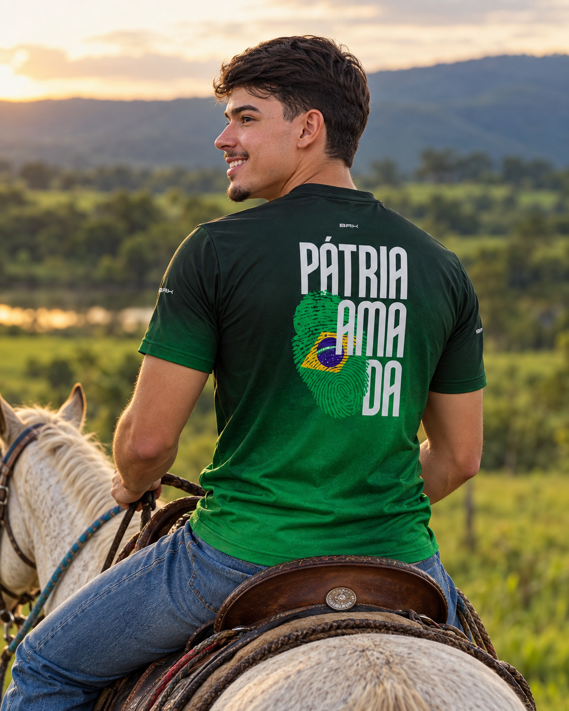 Camiseta Pátria Amada Verde com Proteção UV50