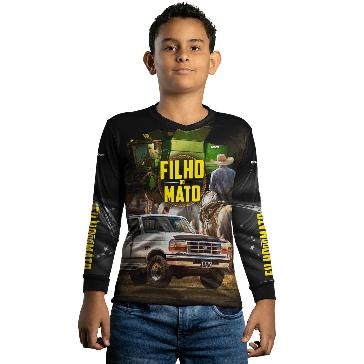 Camisa Agro Brk Caminhonete Masculina Filho do Mato com Proteção Solar UV50+ - BRK AGRO