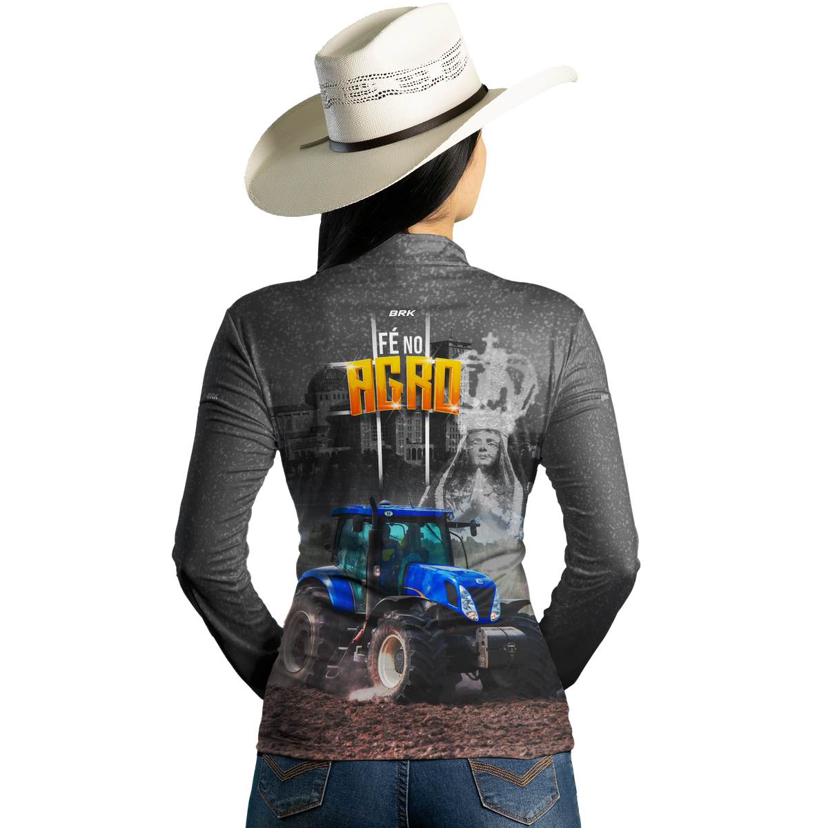 Camisa Agro Brk Fé Padroeira Força do Agro 2.0 com Proteção Solar UV50+ - Brk Agro