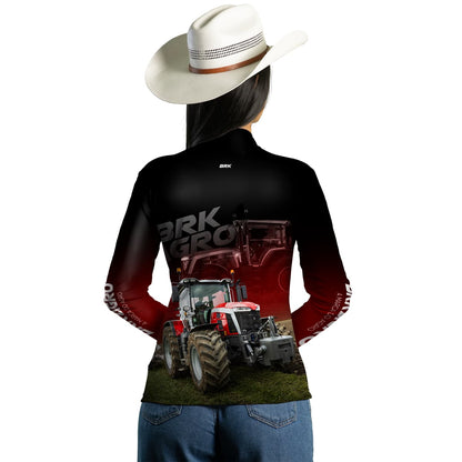 Camisa Agro Brk Trator 8S Vermelho Escura com Proteção Solar UV50+ - Brk Agro