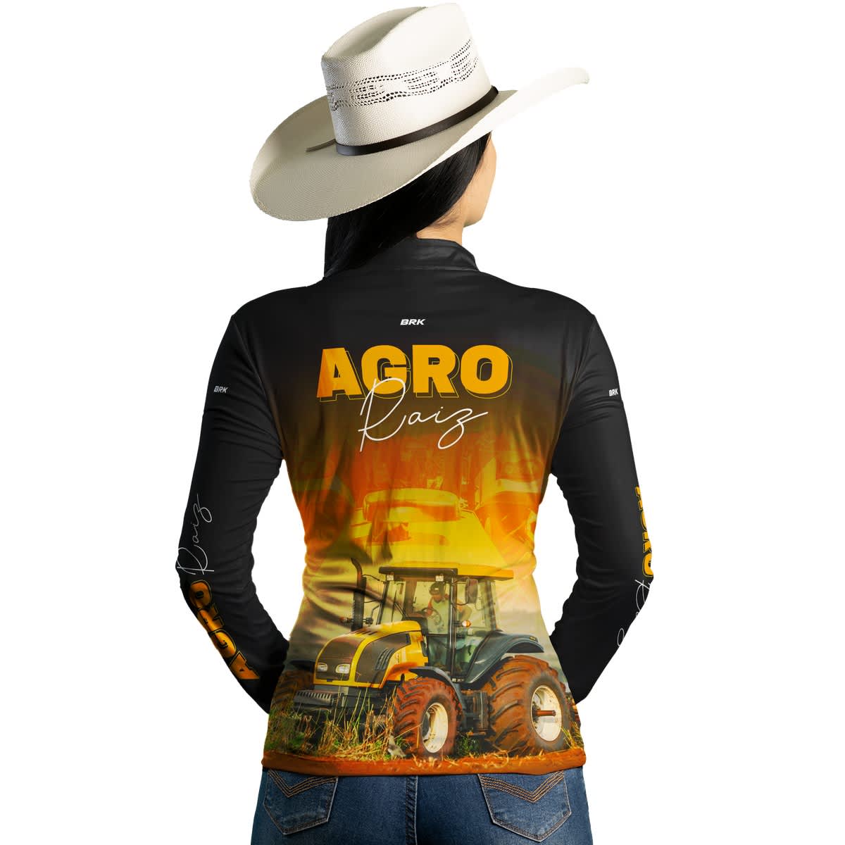 Camisa Feminina Agro Brk Trator Agro Raiz com UV50+ - Brk Agro