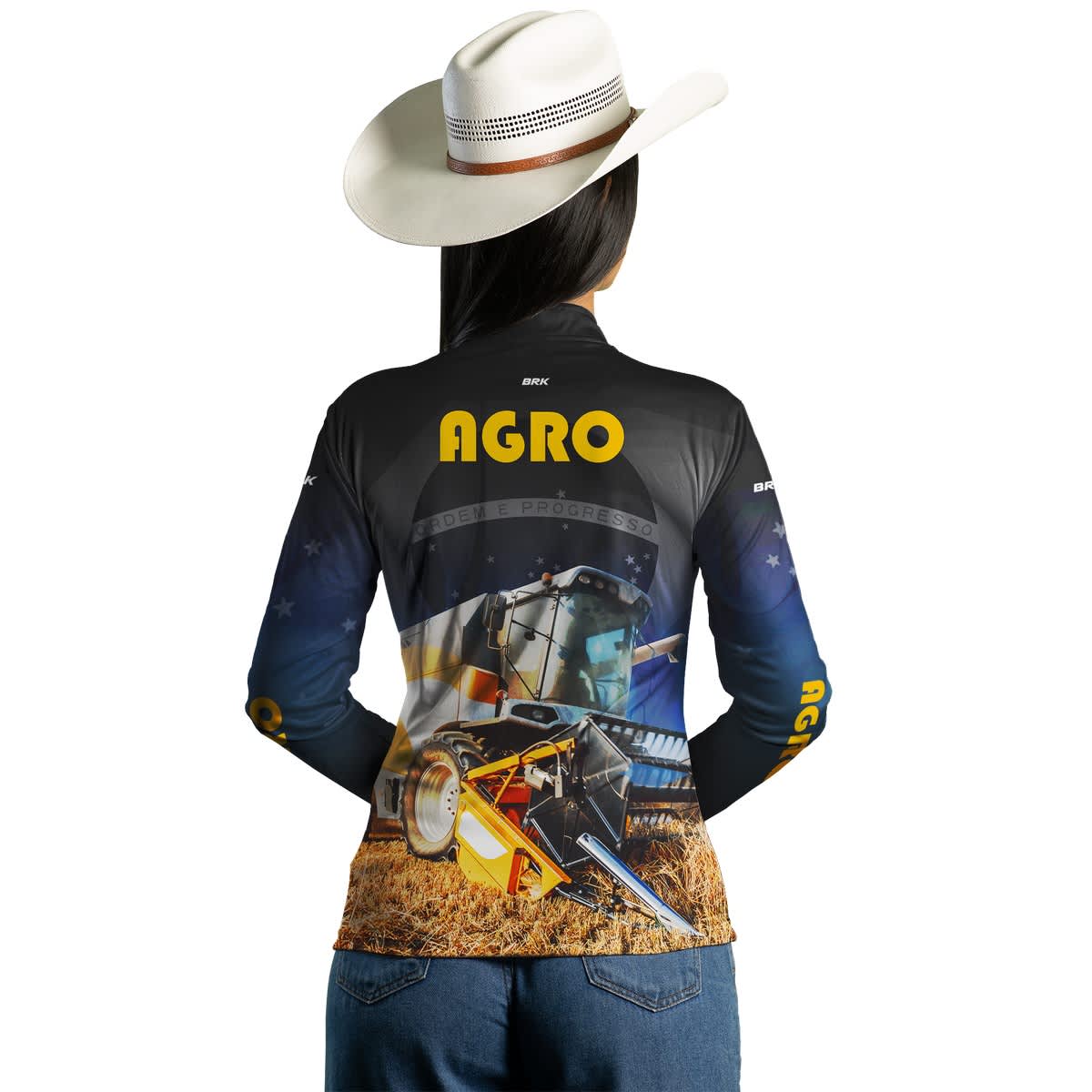Camisa Agro Brk Colheitadeira Agro com Proteção Solar UV50+ - Brk Agro