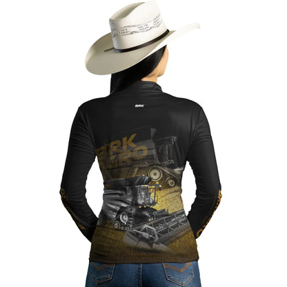 Camisa Agro Brk Preta Colheitadeira Ideal com Proteção Solar UV50+ - Brk Agro