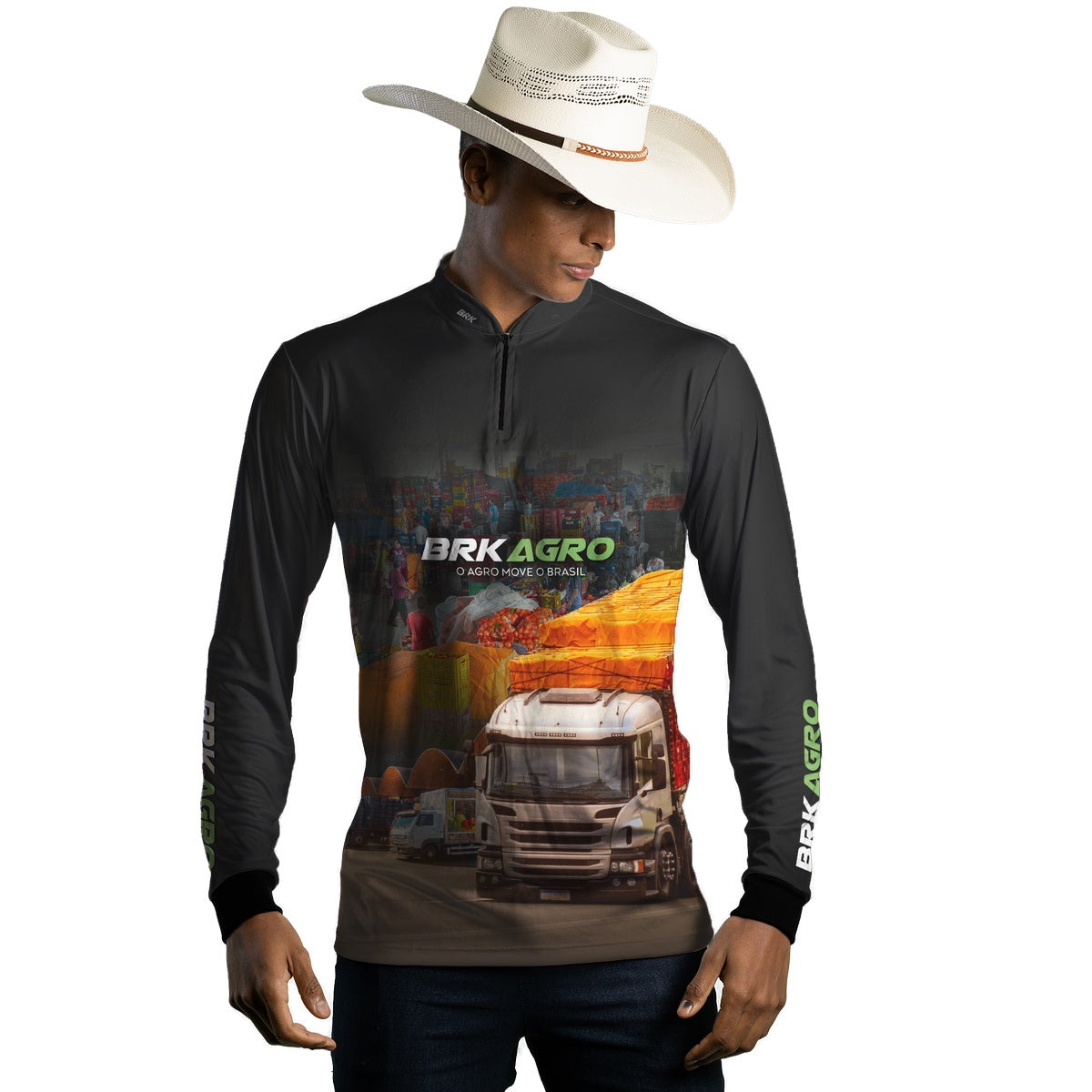 Camisa Agro Brk Ceasa Caminhão com Proteção Solar UV50+ - Brk Agro
