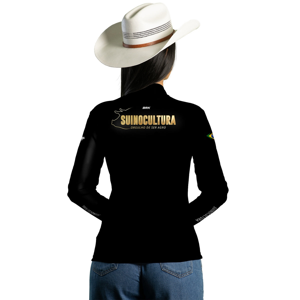 Camisa Agro Feminina Brk Suinocultura com Proteção Solar UV50+ - Brk Agro