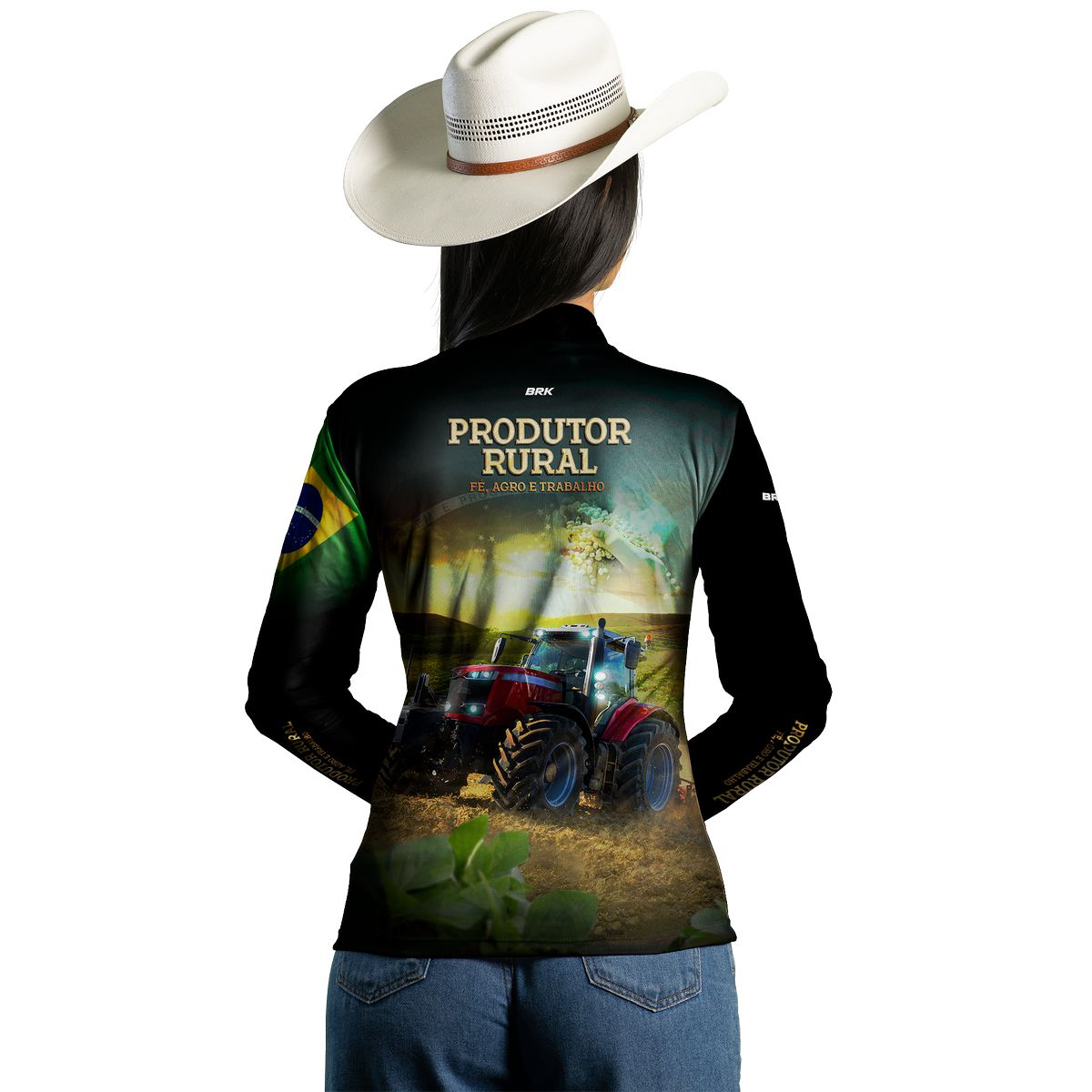 Camisa Agro Feminina Brk Produtor Rural com Proteção Solar UV50+ - Brk Agro