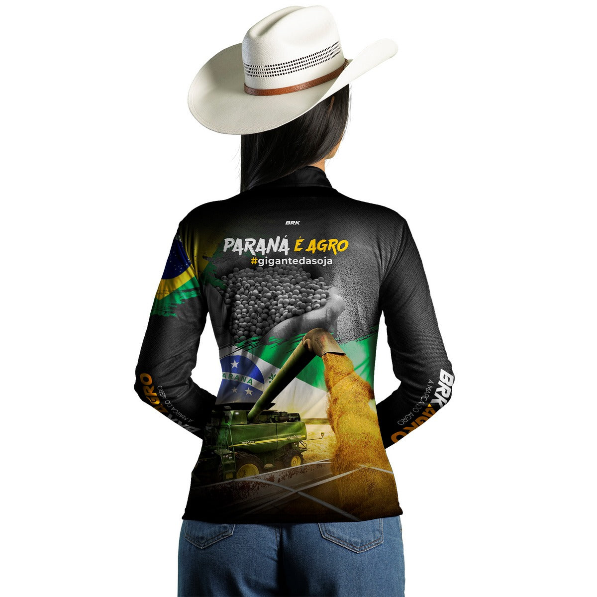 Camisa Agro Feminina Brk Paraná é Agro com Proteção Solar UV50+ - Brk Agro