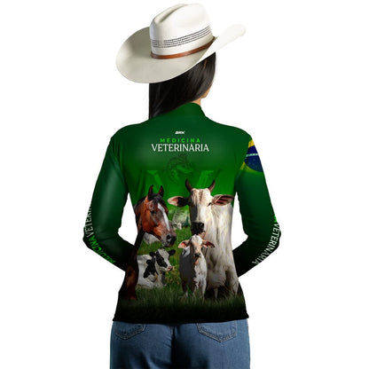 Camisa Agro Brk Medicina Veterinaria com UV50+ - BRK AGRO