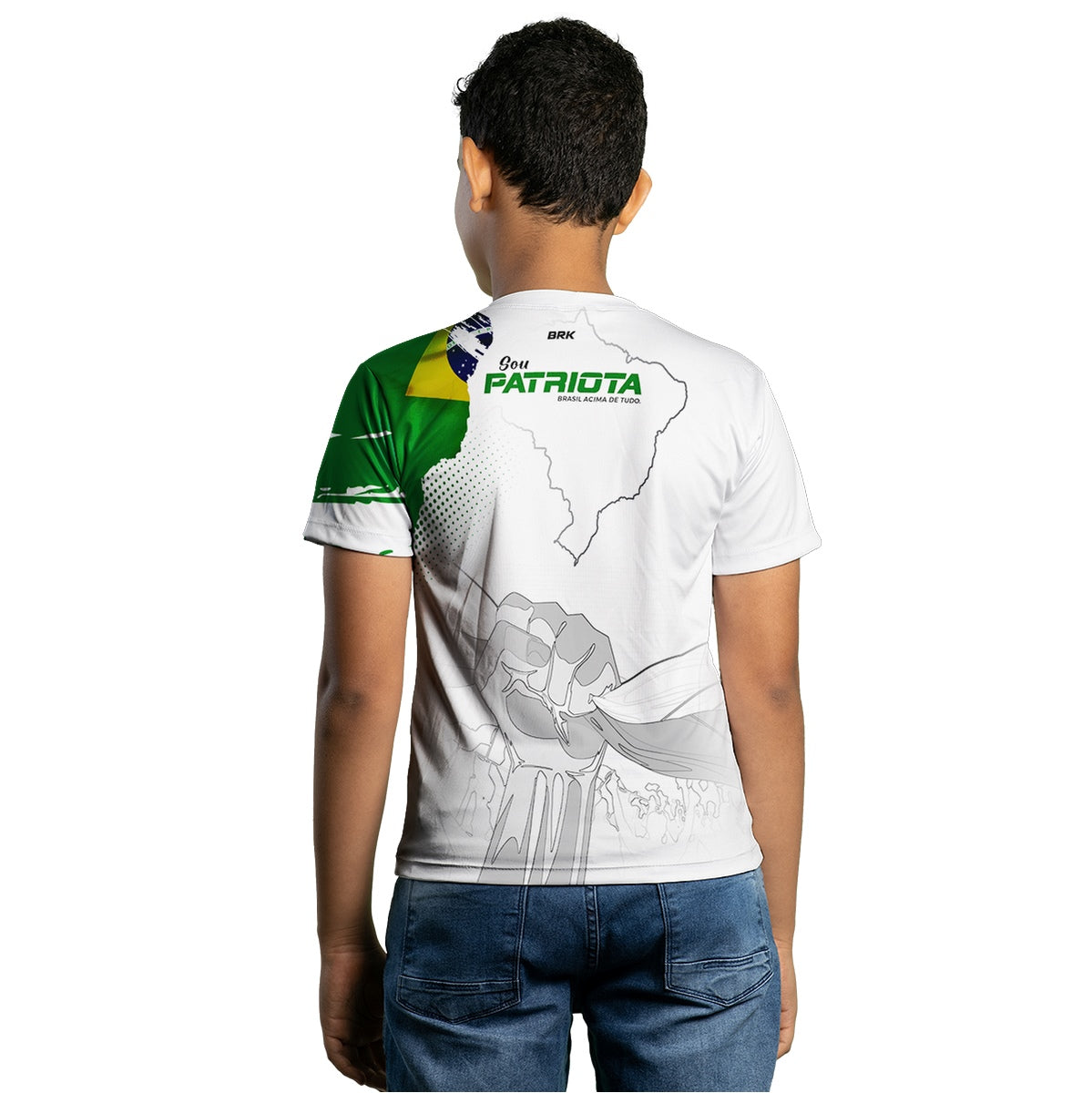 Camiseta Agro Brk Patriota Branca com Proteção Solar UV50+ - Brk Agro