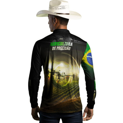Camisa Agro Brk Drone Agricultura de Precisão com Proteção Solar UV50+ - Brk Agro
