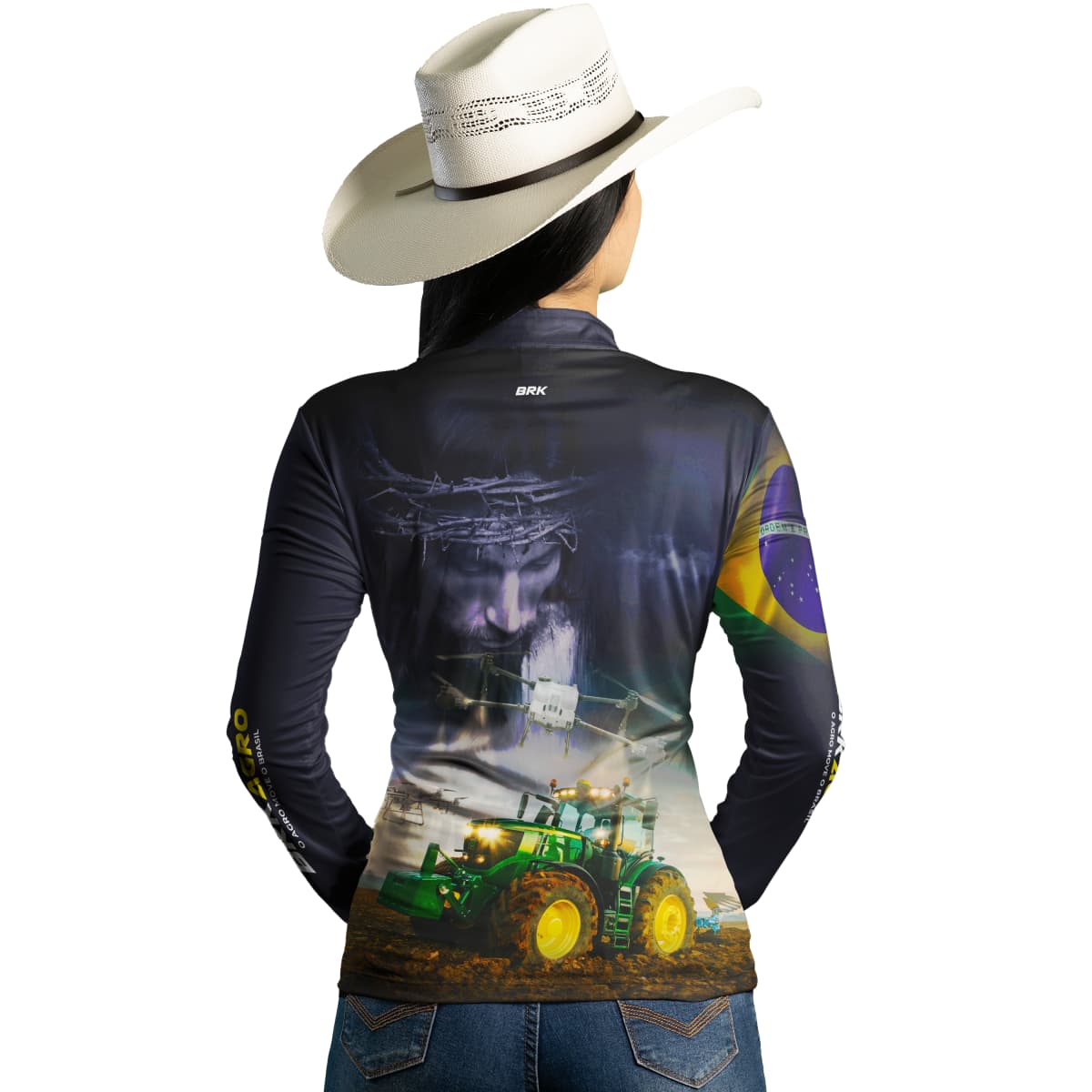 Camisa Agro Brk Jesus Drone Pulverizador com Proteção Solar UV50+ - Brk Agro
