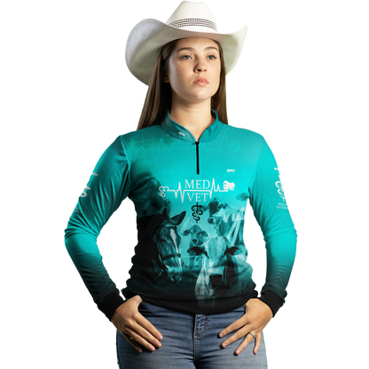 Camisa Agro Brk Medicina Veterinária Azul com UV50+ - BRK AGRO
