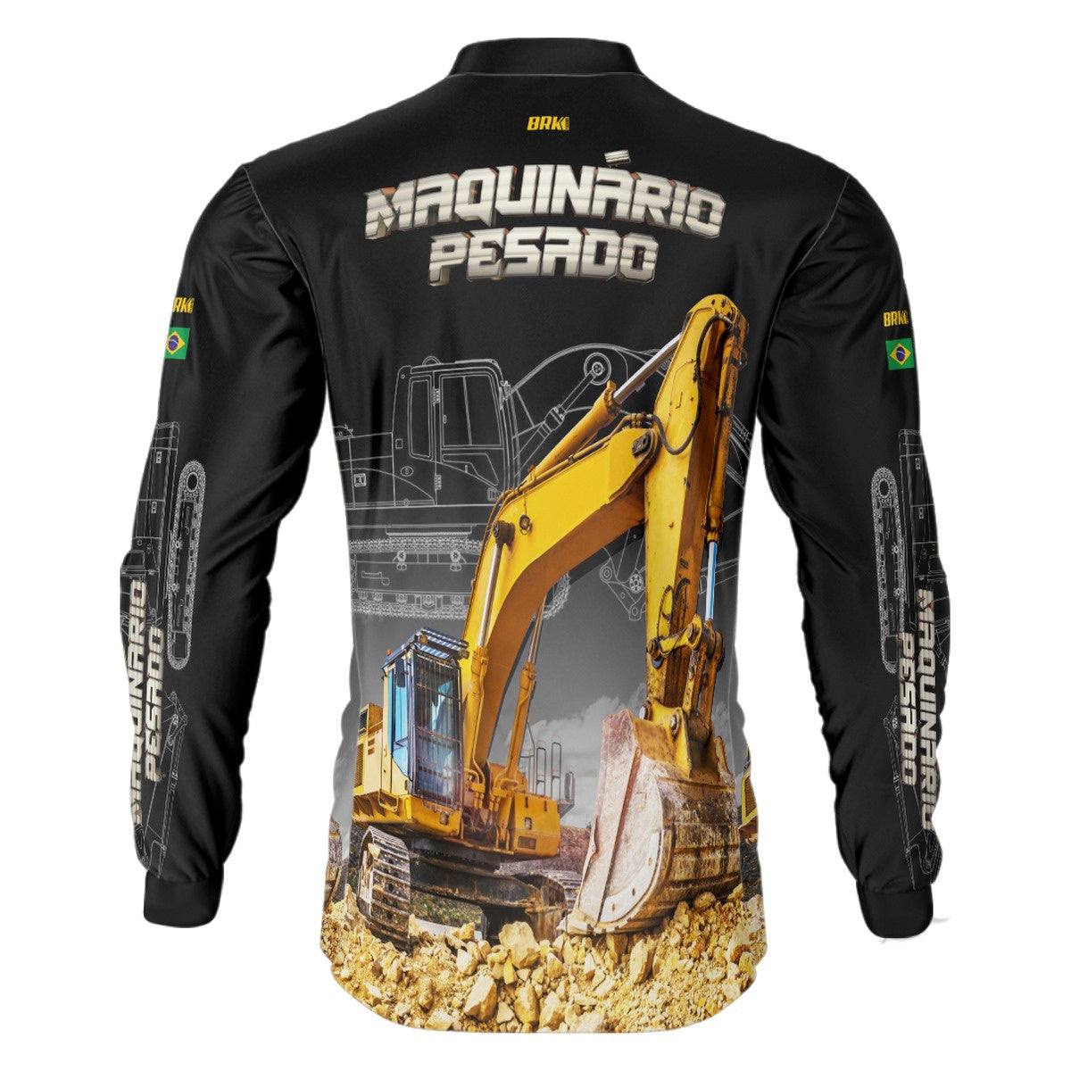 Camisa Profissões Brk Operador Escavadeira com UV50+ Envio Imediato - Brk Agro