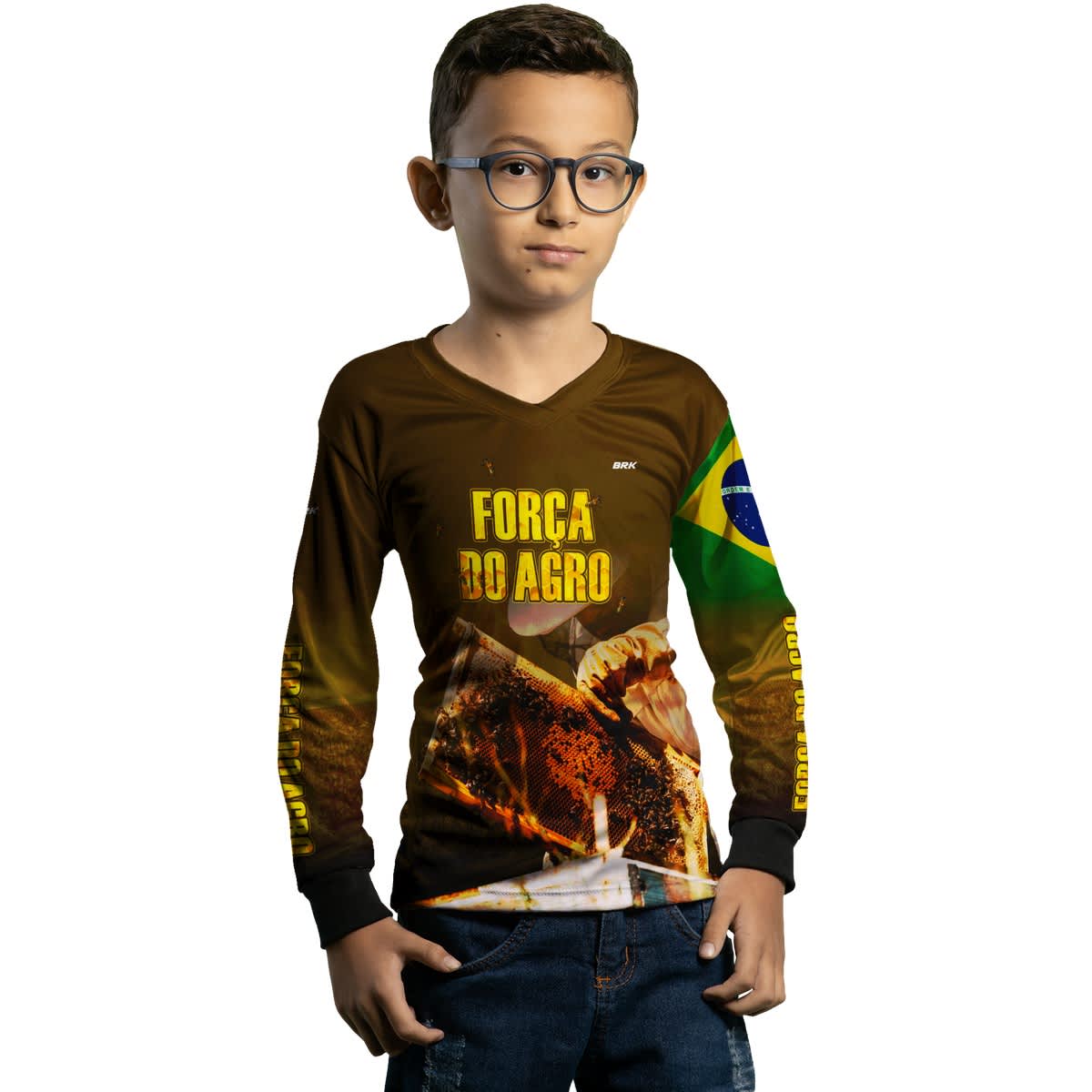 Camisa Infantil Agro Brk Apicultor com Proteção Solar UV50+ - Brk Agro
