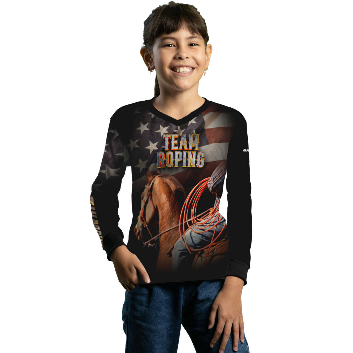 Camisa Agro Brk Team Roping Estados Unidos com Proteção UV50+ - BRK AGRO