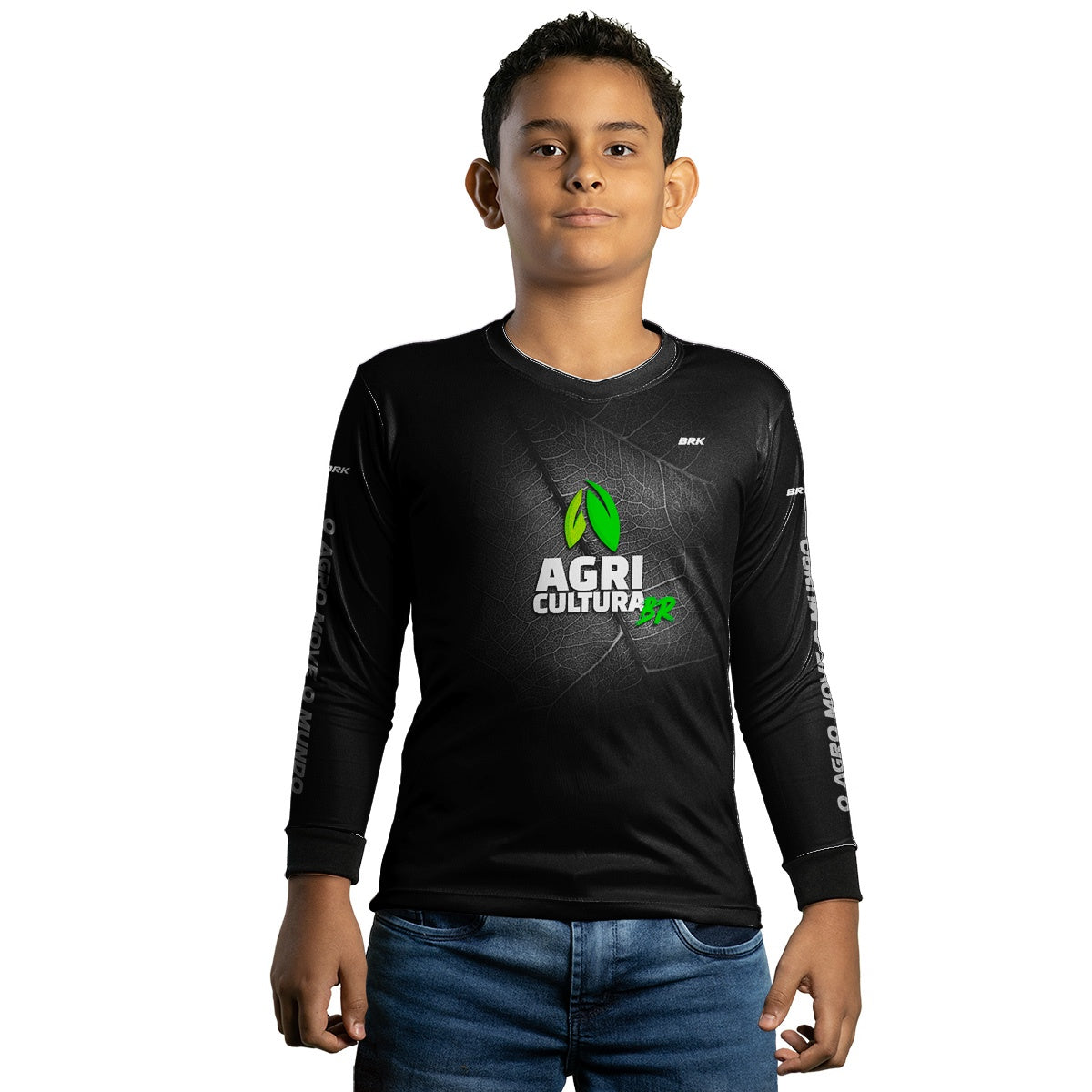 Camisa Infantil Agro Brk Brasil Agricultura com UV50+ - Brk Agro