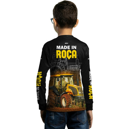 Camisa Agro Brk Made in Roça Trator Amarelo com Proteção Solar UV50+ - BRK AGRO
