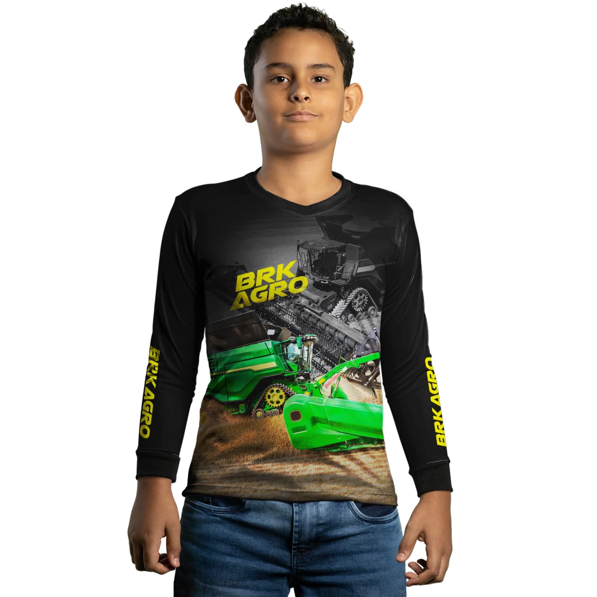 Camisa Agro Brk Trator Colheitadeira X9 com Proteção Solar UV50+ - Brk Agro