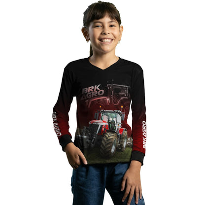 Camisa Agro Brk Trator 8S Vermelho Escura com Proteção Solar UV50+ - Brk Agro