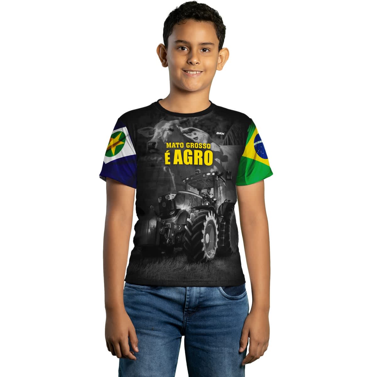 Camiseta Agro Brk Mato Grosso é Agro com UV50+ - Brk Agro