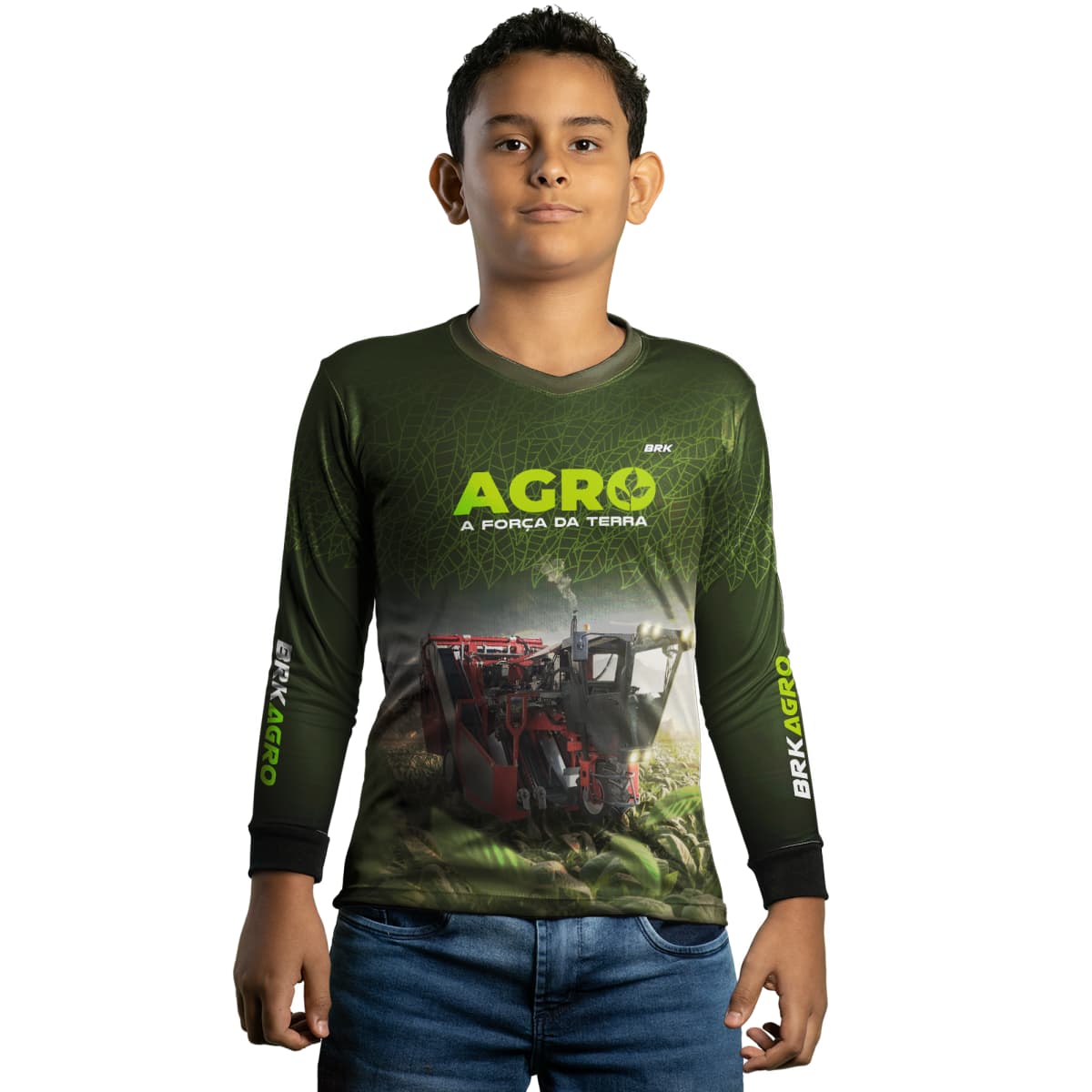Camisa Agro Brk Plantação de Tabaco Força da Terra com Proteção Solar UV50+ - Brk Agro