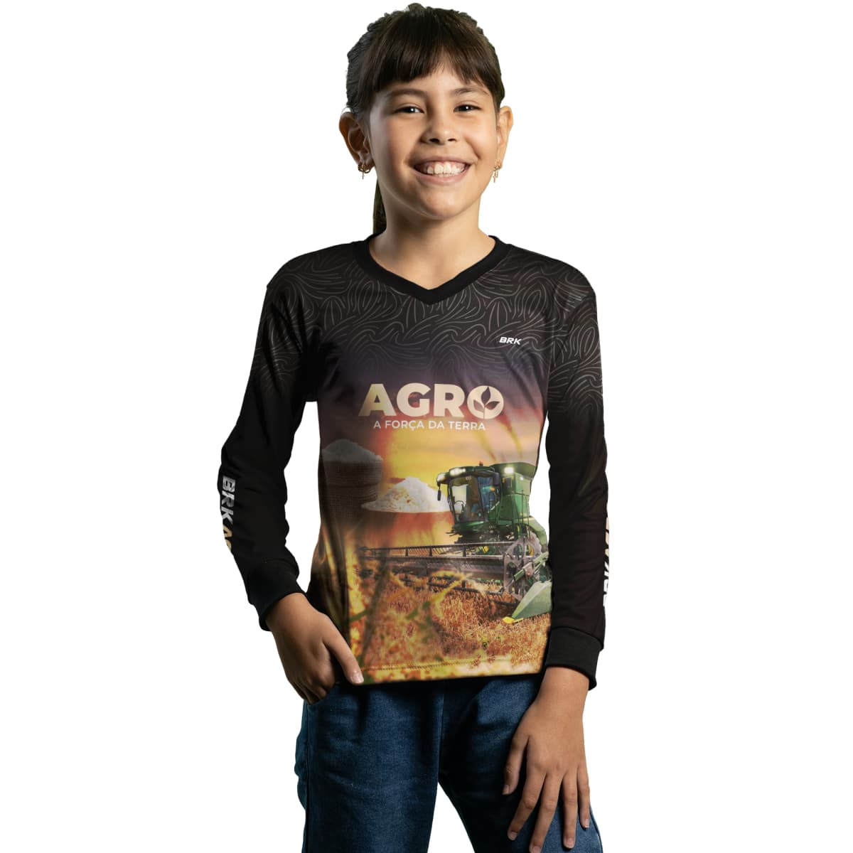 Camisa Agro Brk Plantação de Arroz com Proteção Solar UV50+ - Brk Agro