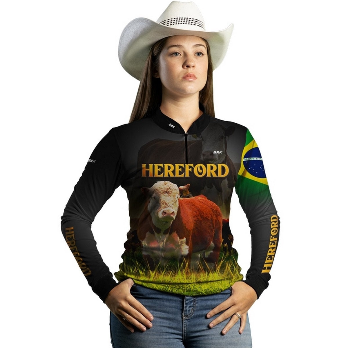 Camisa Agro Brk Raça Hereford com Proteção Solar UV50+ - BRK AGRO
