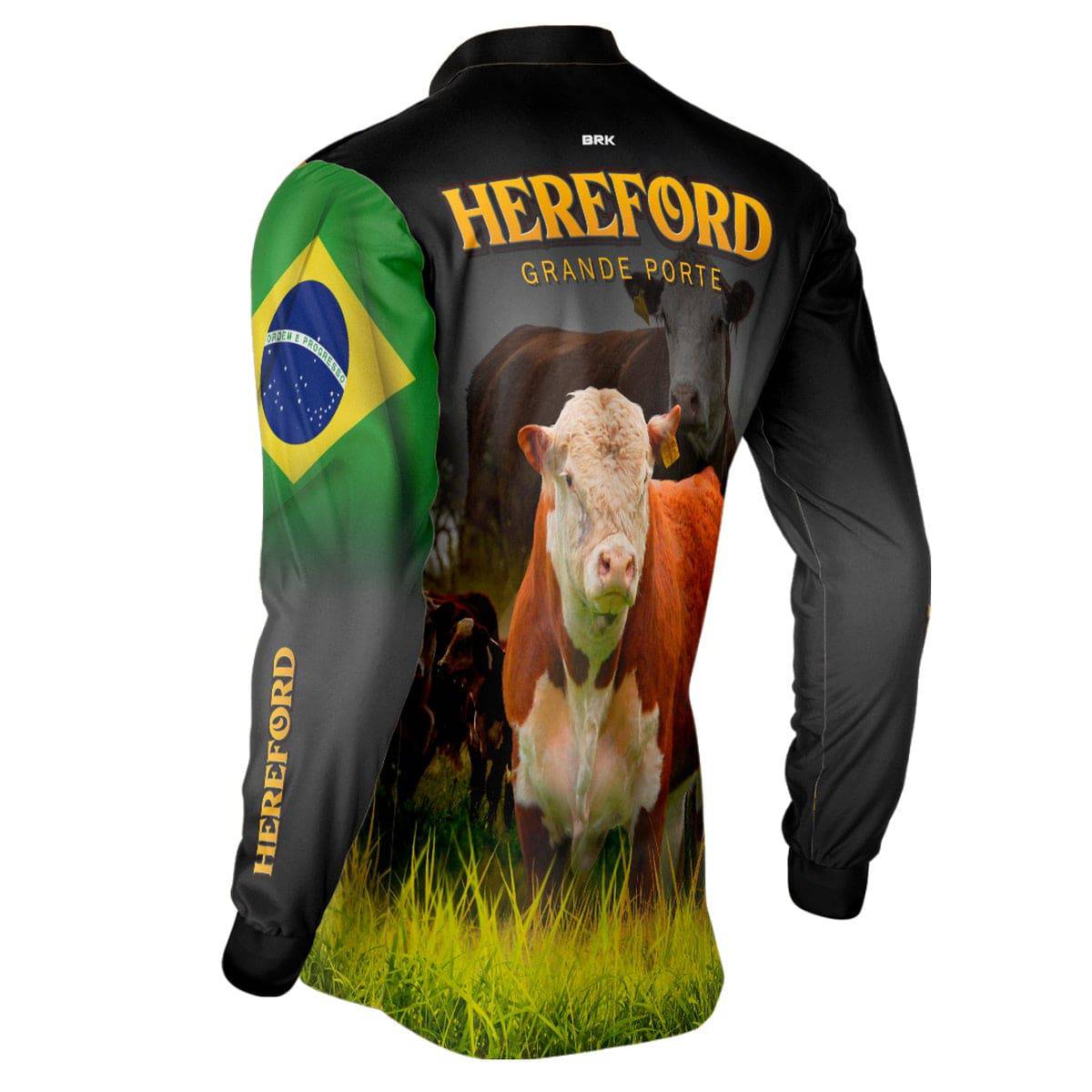 Camisa Agro Brk Raça Hereford com Proteção Solar UV50+ - BRK AGRO