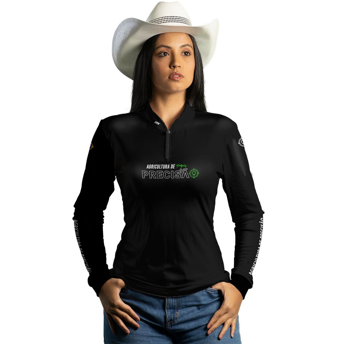 Camisa Agro Feminina Brk Agricultura de Precisão com Proteção Solar UV50+ - Brk Agro